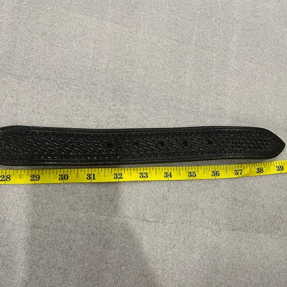 [Max39”]Western Black Leather Men's Snap Belt Mexico Silver /Gold Tone Buckle - Picture 9 of 11